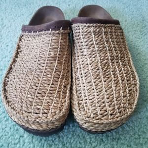Birkenstock Betula Woven Straw Rafia Jute Clogs 40